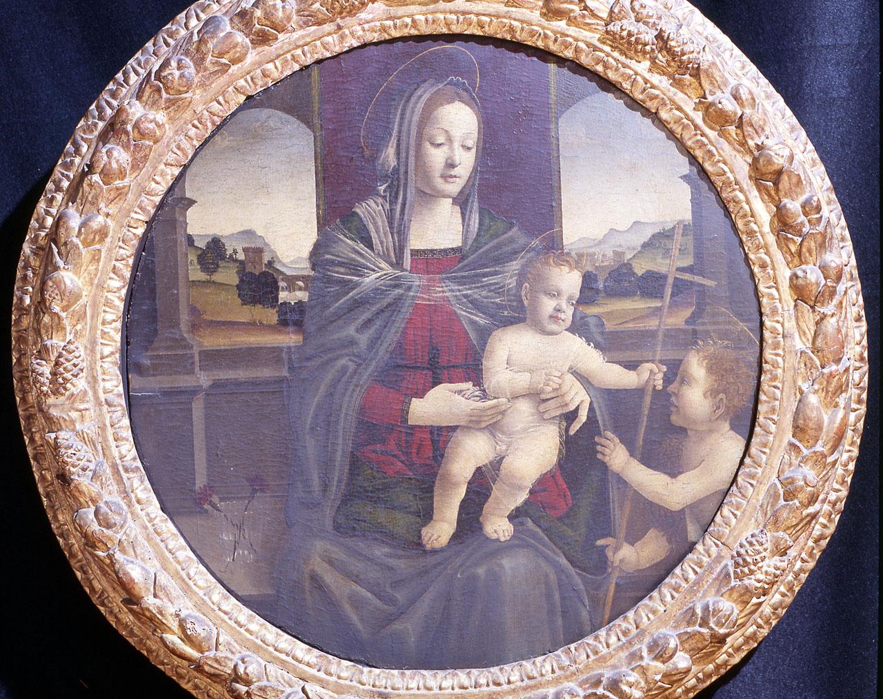 Madonna con Bambino e San Giovannino (dipinto) - ambito fiorentino (secc. XV/ XVI)