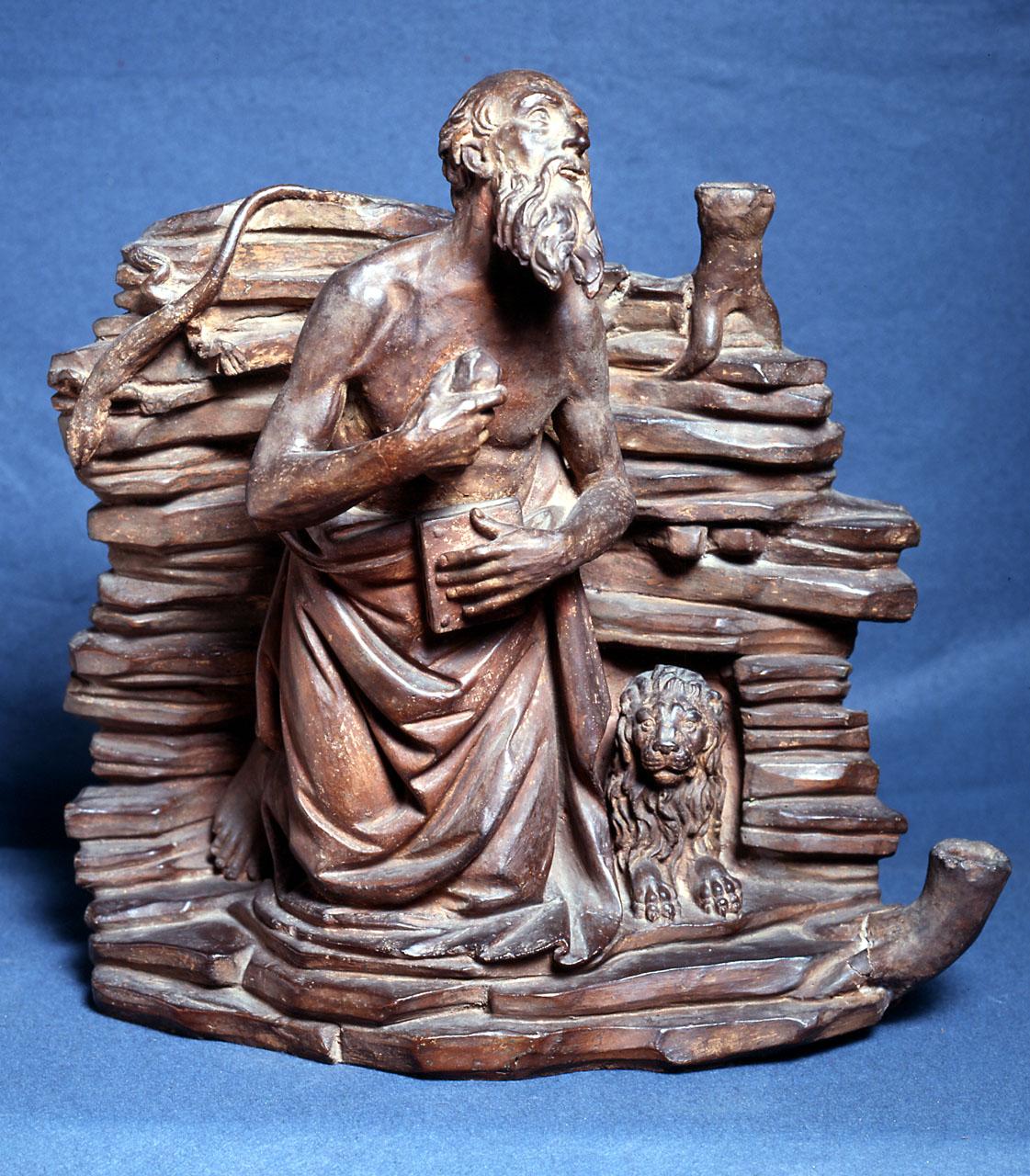 San Girolamo (statuetta) di Andrea di Michele di Francesco Cioni detto Andrea del Verrocchio (scuola) (secc. XV/ XVI)