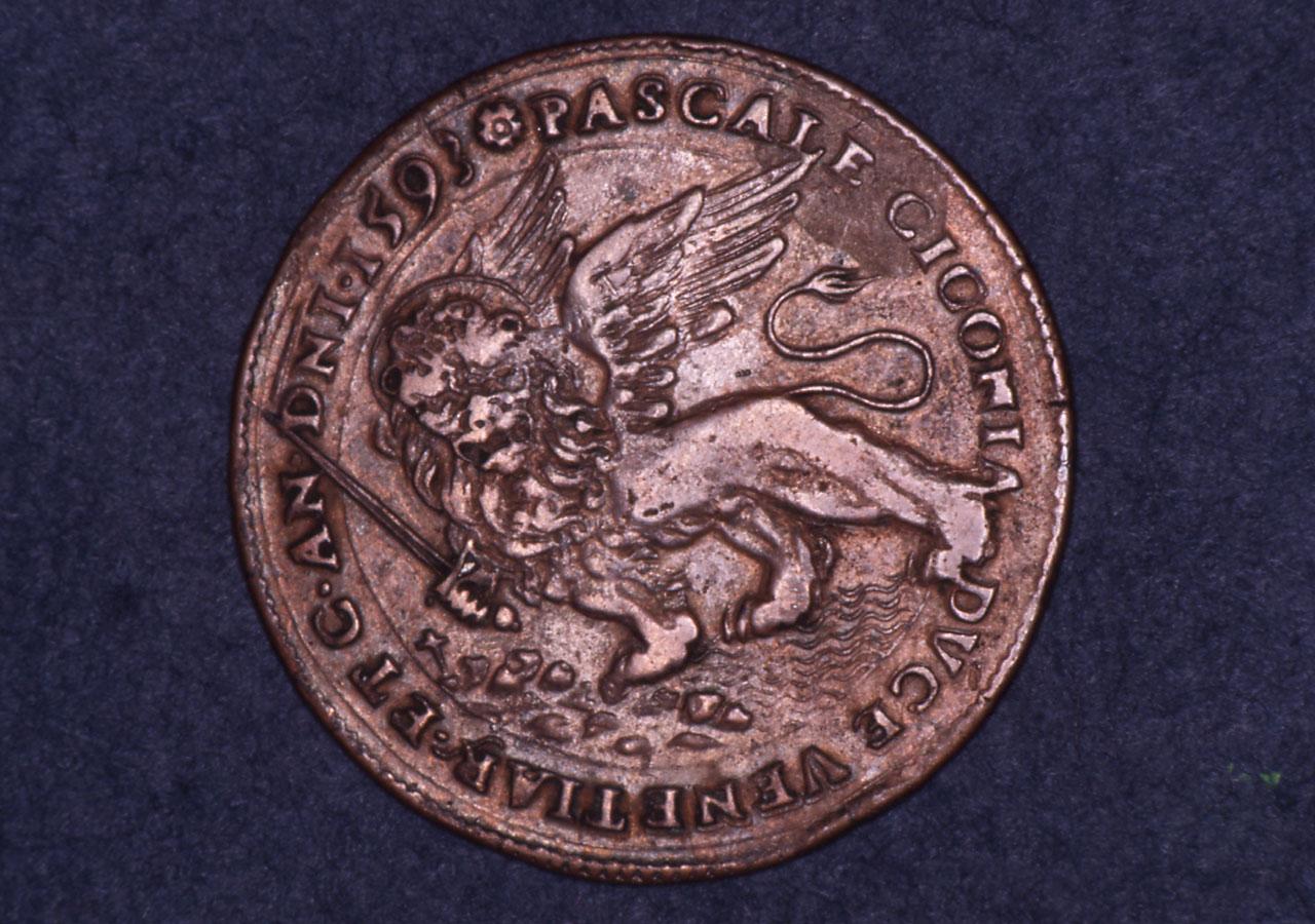 Leone di S. Marco (medaglia) - ambito veneto (ultimo quarto sec. XVI)