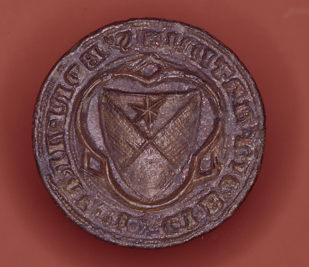 stemma gentilizio della famiglia Bonfantini (matrice di sigillo) - bottega italiana (prima metà sec. XIV)