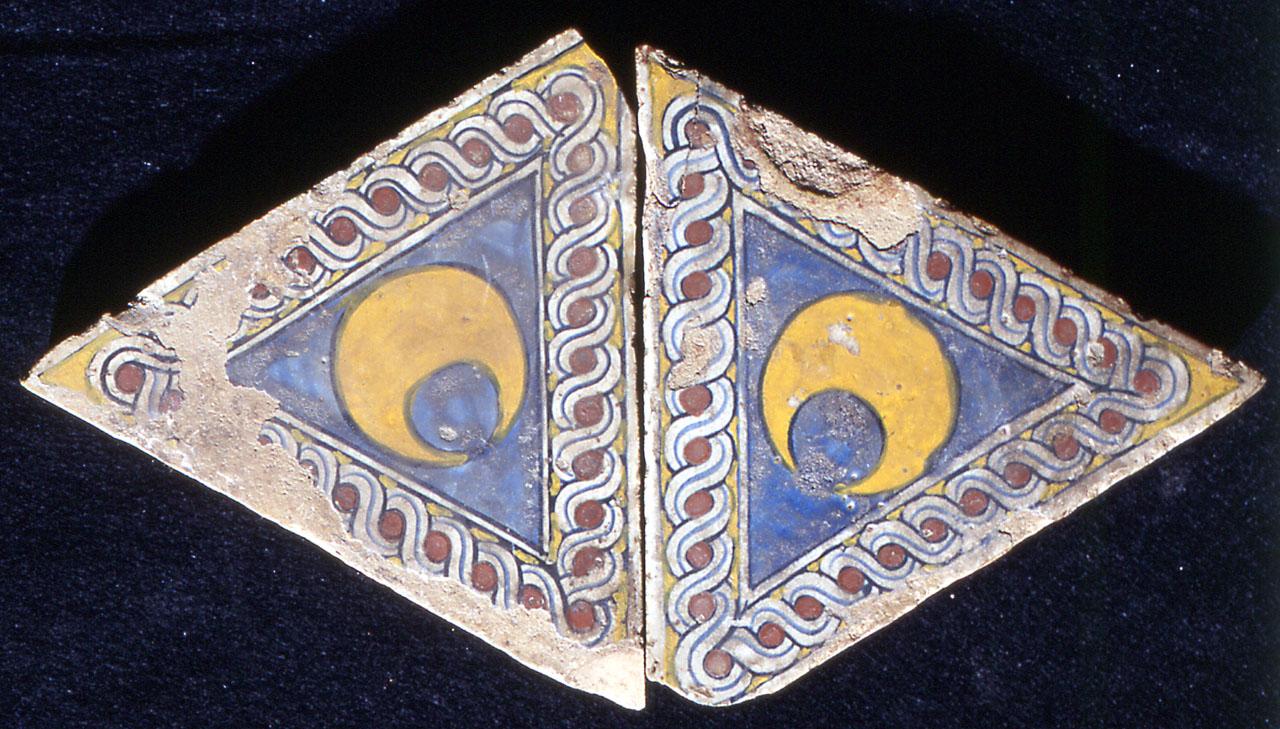 mattonella, serie - manifattura senese (primo quarto sec. XVI)