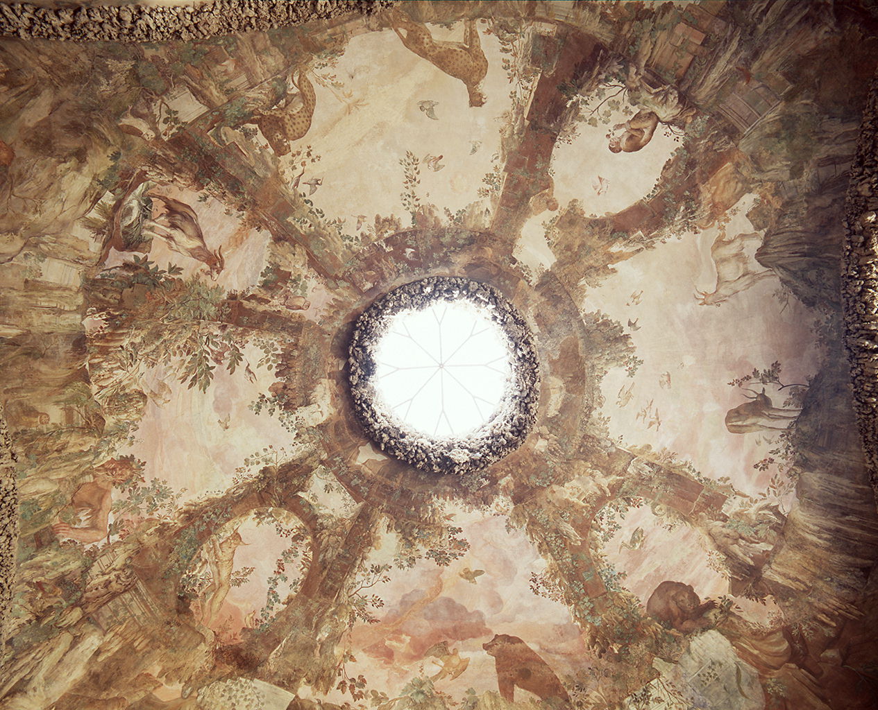 animali e satiri (dipinto) di Buontalenti Bernardo, Barbatelli Bernardino detto Poccetti (sec. XVI)