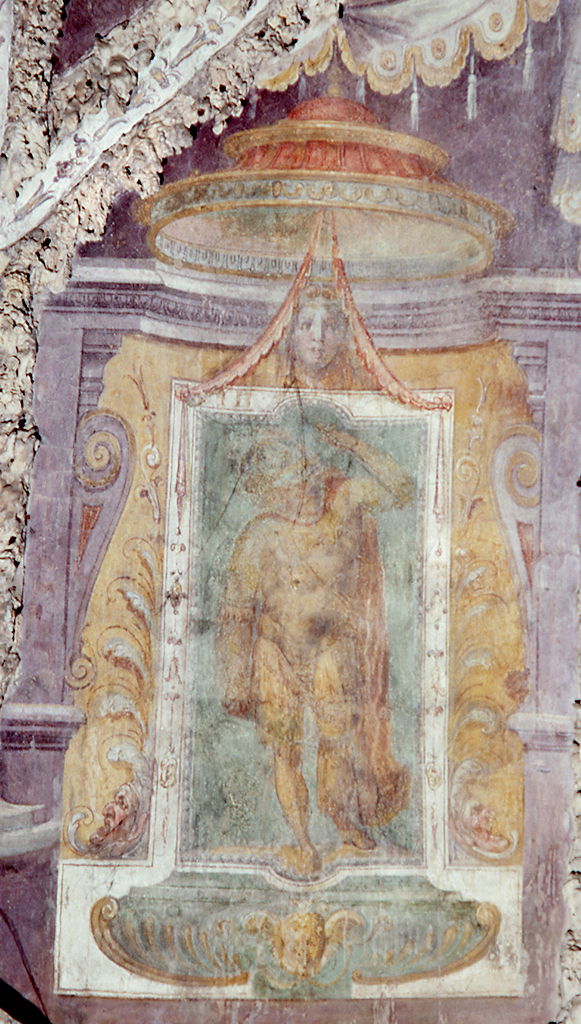 figura maschile armata (dipinto) di Vasari Giorgio (e aiuti) (sec. XVI)