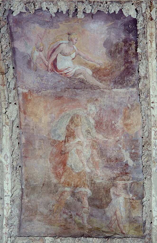 Enea e Anchise fuggono da Troia in fiamme (dipinto) di Vasari Giorgio (e aiuti) (sec. XVI)