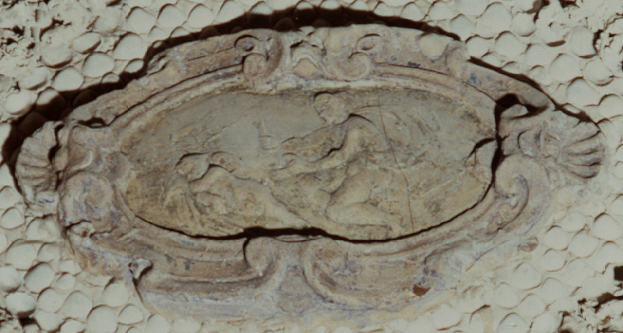 Psiche spia Cupido dormiente (rilievo) di Mati Piero (sec. XVI)