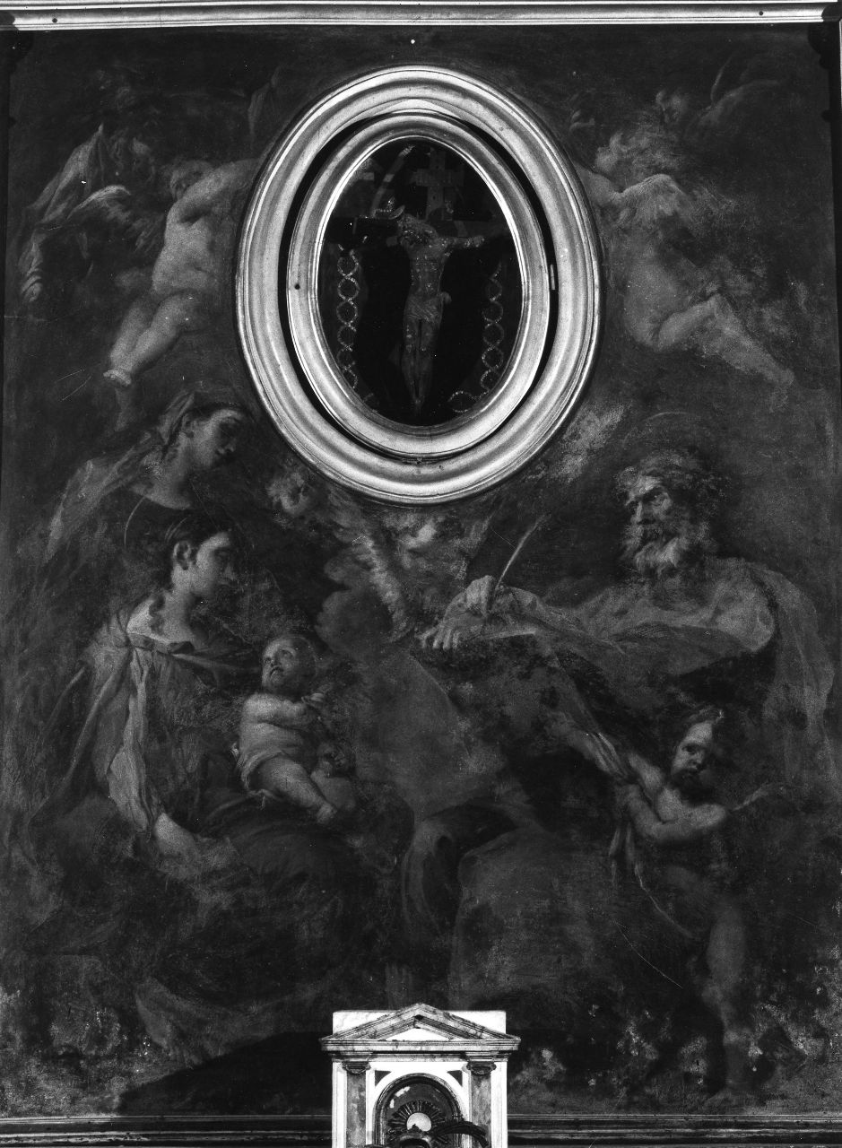 Madonna con Bambino e Santi (dipinto) di Gherardini Alessandro (sec. XVIII)