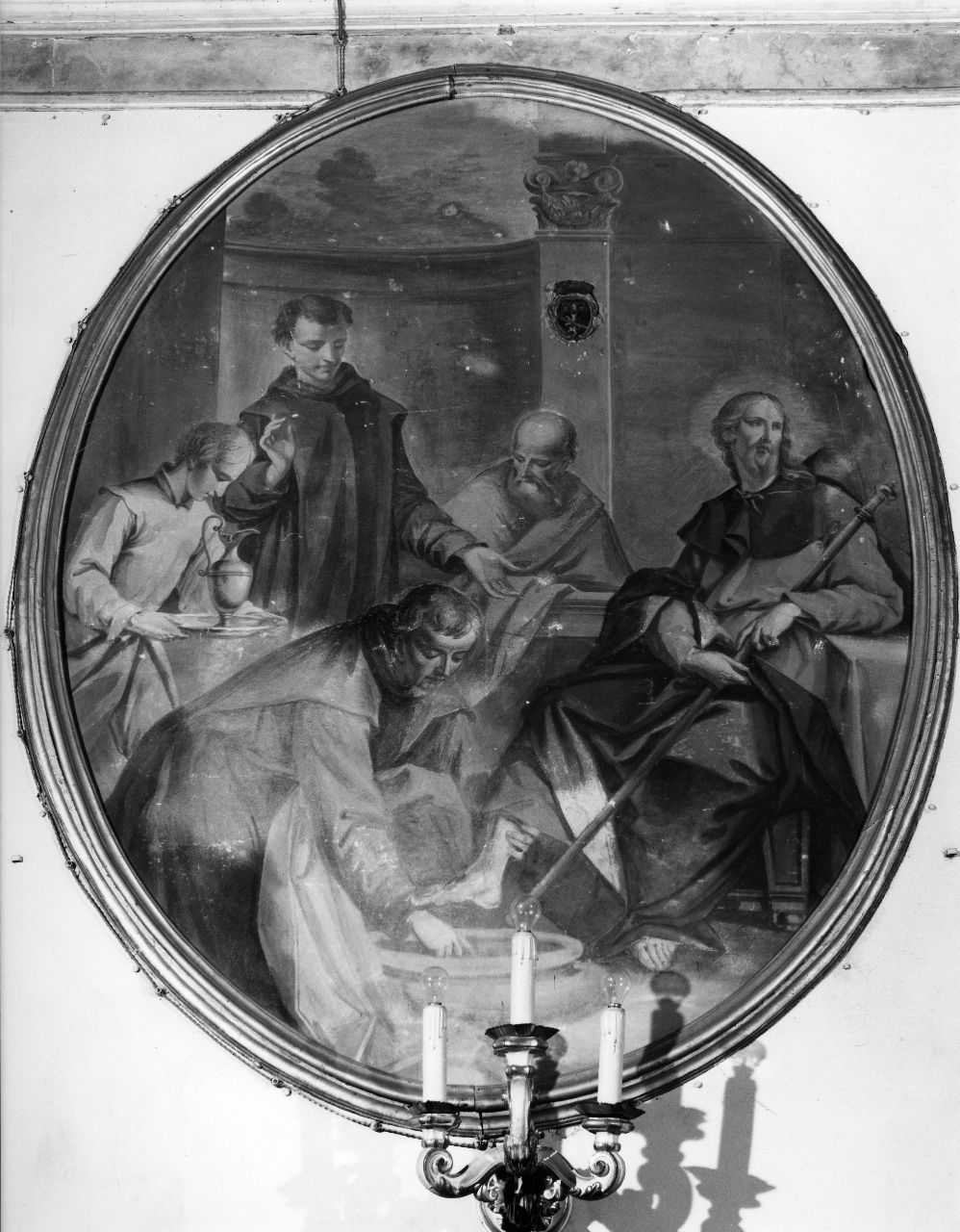 San Giovanni di Dio lava i piedi a Cristo (dipinto, pendant) di Nannetti Niccolò (attribuito) (sec. XVIII)