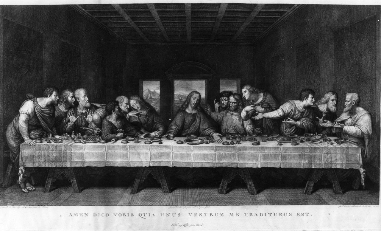 ultima cena (stampa) di Pera Giuseppe, Cecchi Giovan Battista, Eredi Benedetto (sec. XIX)