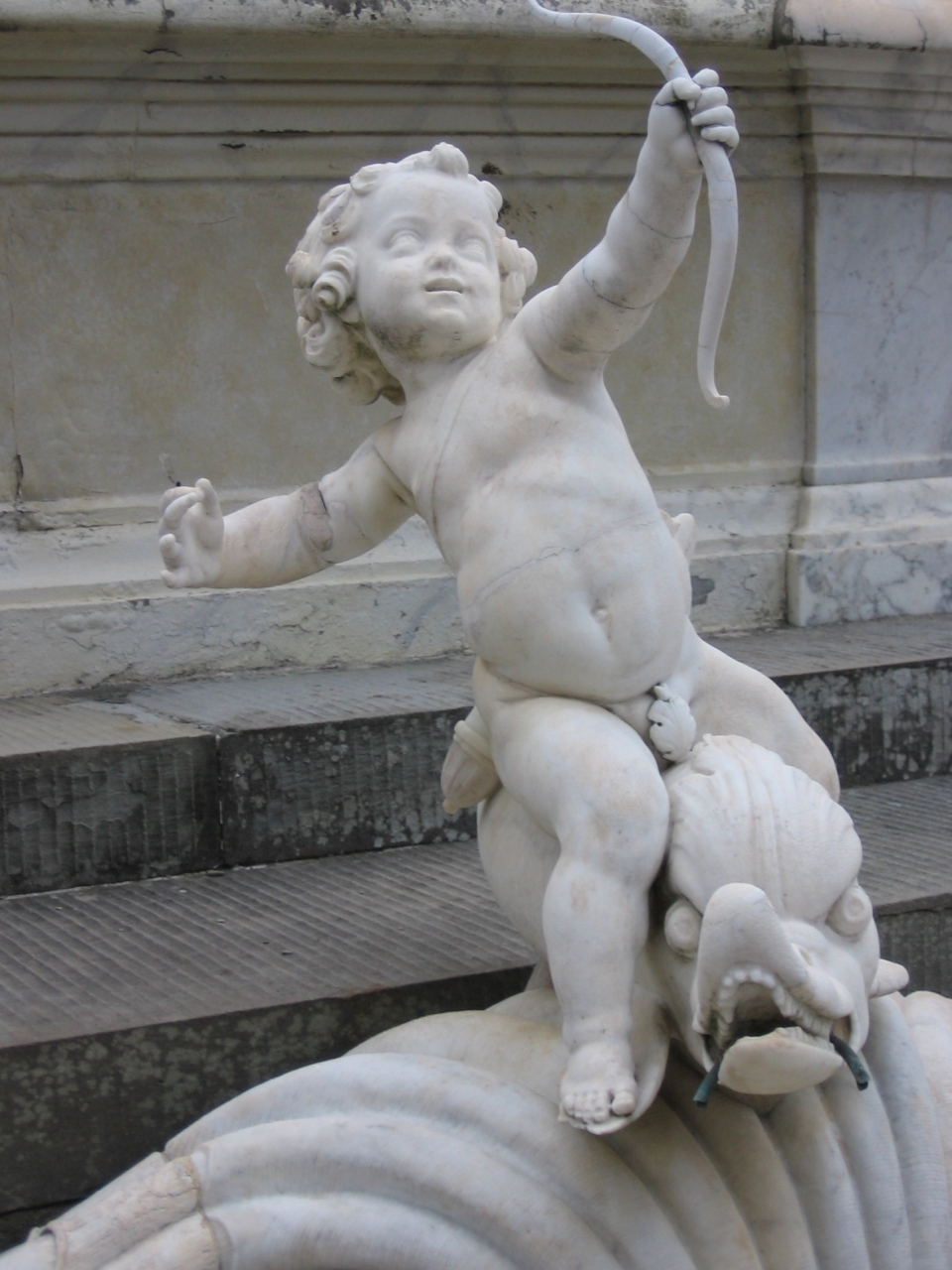 putto con delfino (scultura) di Salvestrini Cosimo (sec. XVII, sec. XVII)