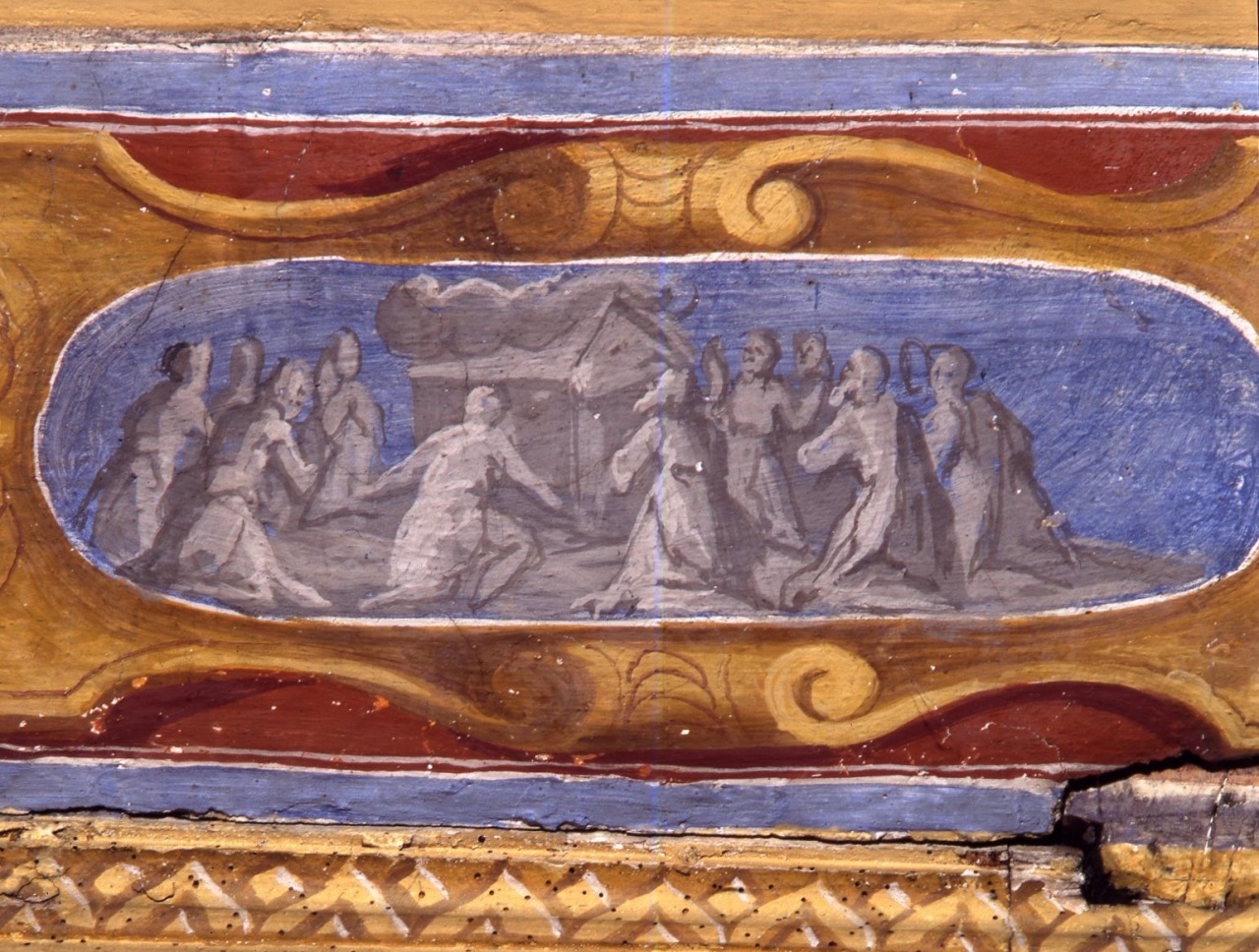 sacrificio di Salomone davanti all'arca dell'alleanza (dipinto murale) di Barbatelli Bernardino detto Poccetti (scuola) (sec. XVI)