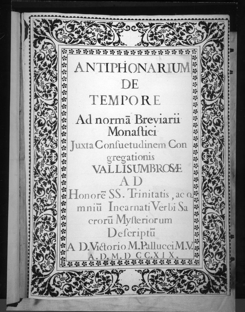 antifonario feriale - bottega toscana (sec. XVIII)