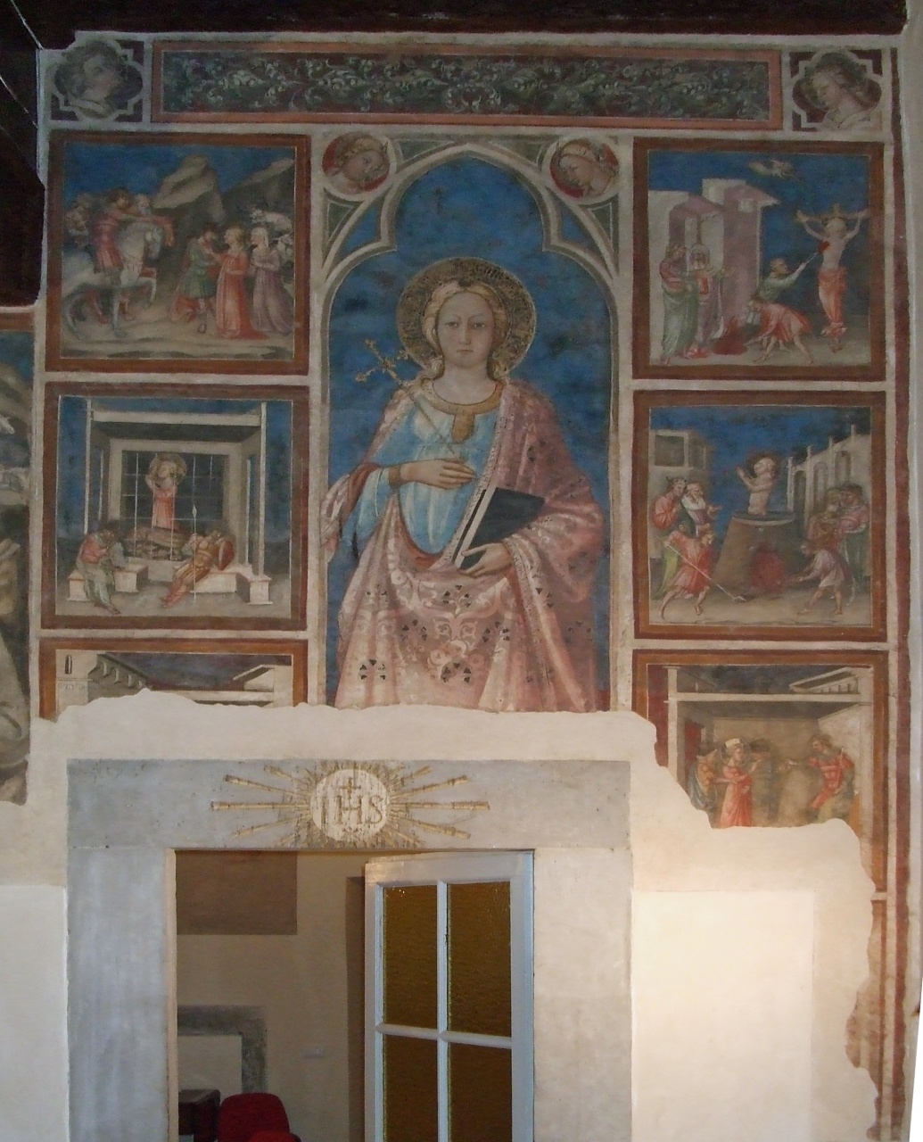 Santa Margherita d'Antiochia e storie della sua vita (dipinto murale) di Bicci di Lorenzo (attribuito) (sec. XV)