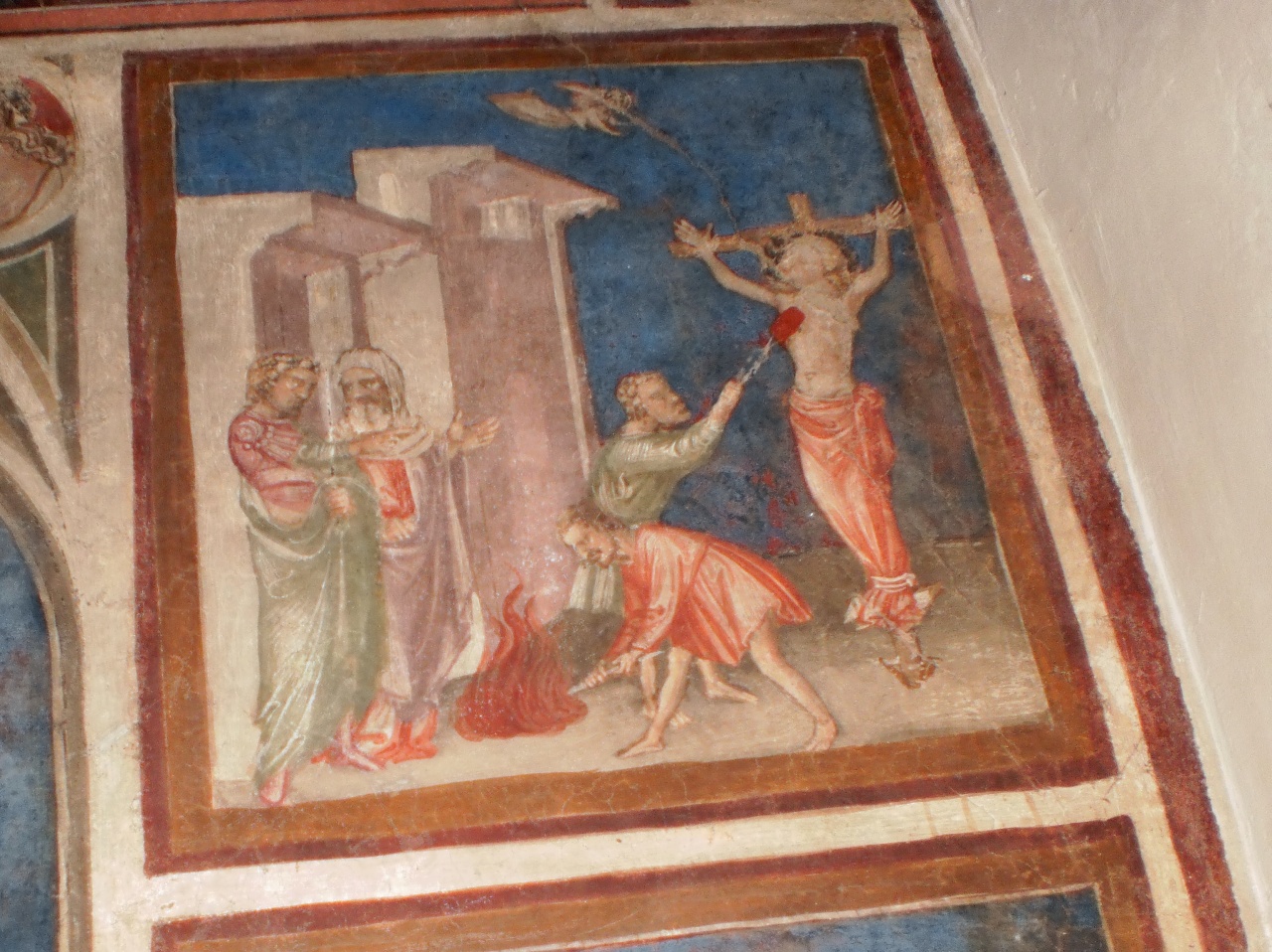martirio di Santa Margherita d'Antiochia (dipinto murale, elemento d'insieme) di Bicci di Lorenzo (attribuito) (sec. XV)