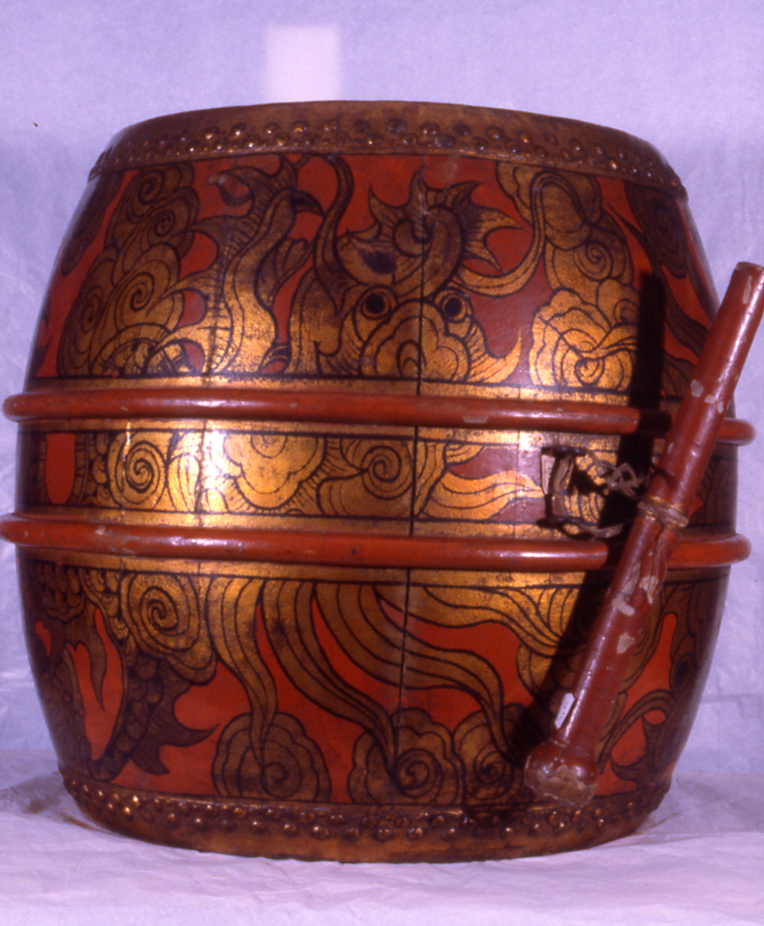 motivi decorativi (tamburo, opera isolata) - ambito Asia sud-orientale (secc. XVIII/ XIX)