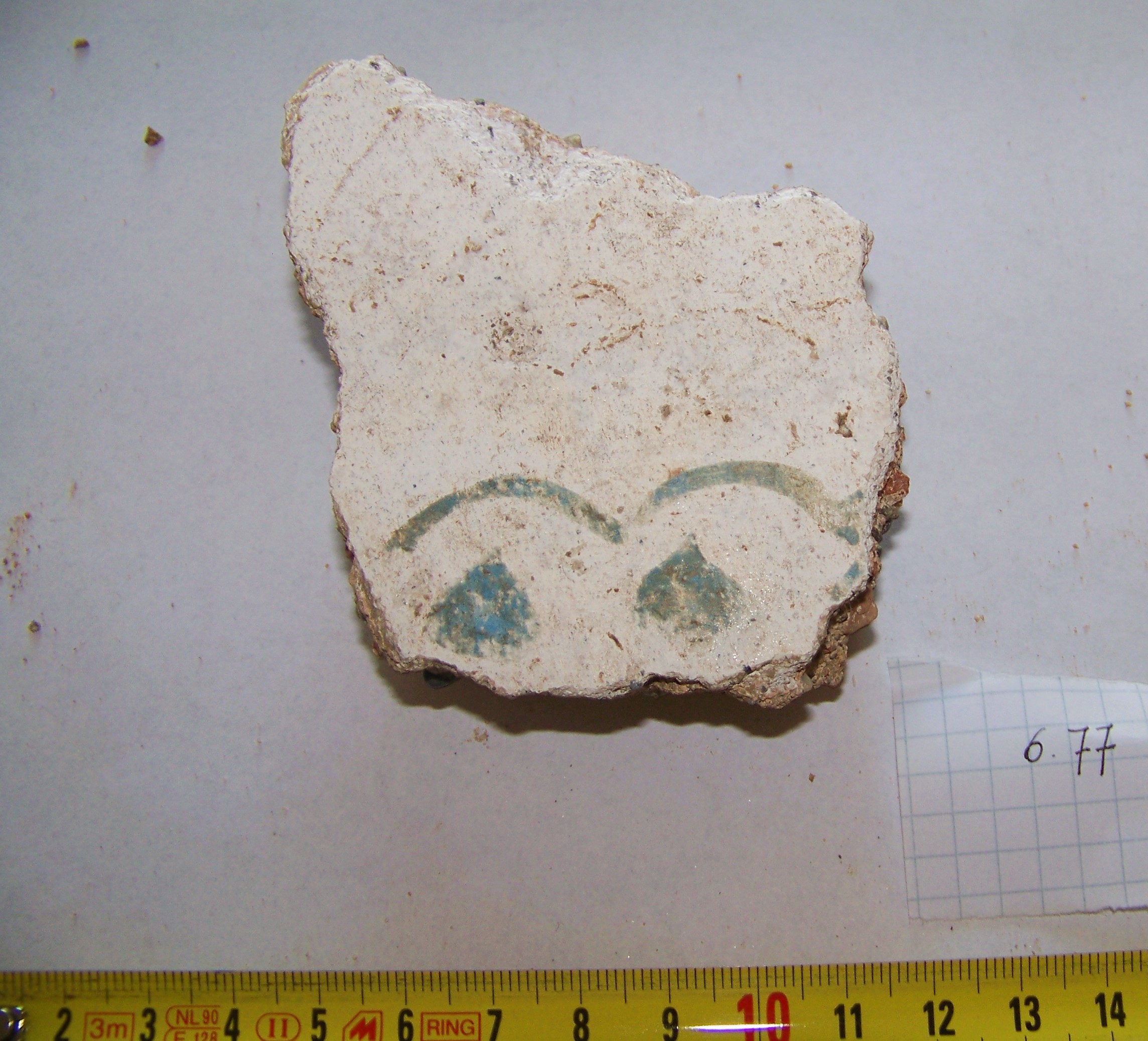 affresco/ frammenti, 1 frammento d'intonaco, 2014 6.77 LV SR (Età romana imperiale)