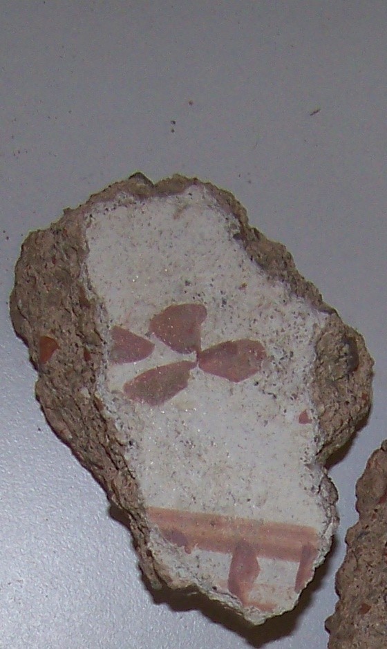 affresco/ frammenti, 1 frammento d'affresco, 2014 6.54 b LV SR - arte romana (Età romana imperiale)