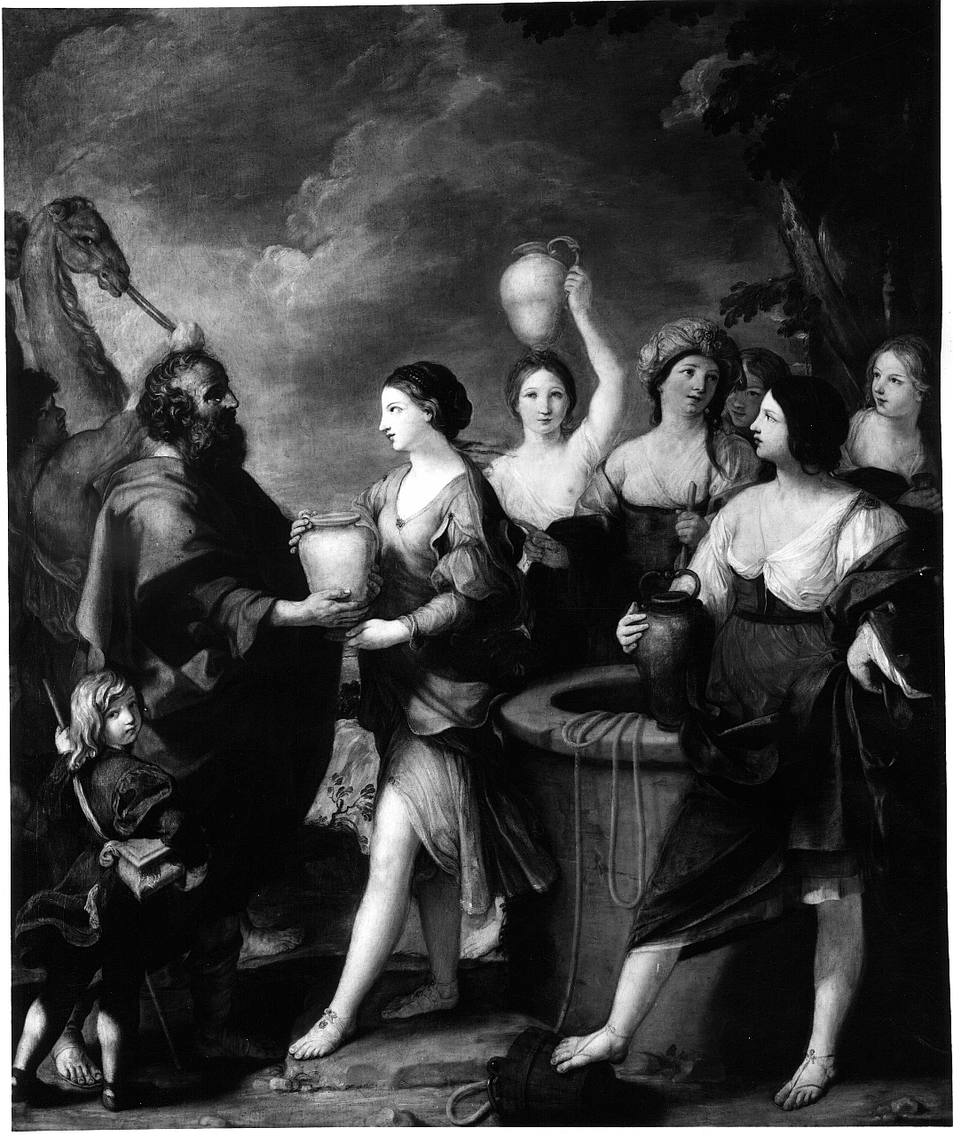 Rebecca al pozzo (dipinto) di Sirani Giovanni Andrea (sec. XVII)