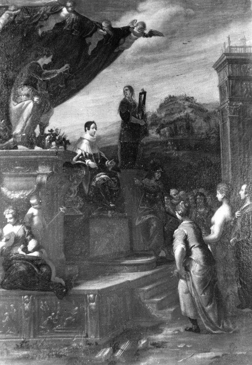 allegoria del granduca Ferdinando II de' Medici (dipinto) di Ansaldo Giovanni Andrea (sec. XVII)