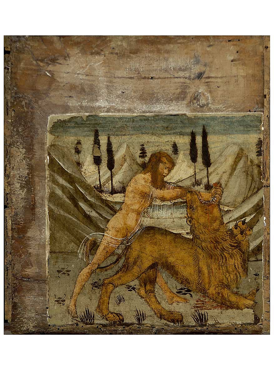 Ercole e il leone di Nemea (dipinto) - ambito fiorentino (sec. XV)