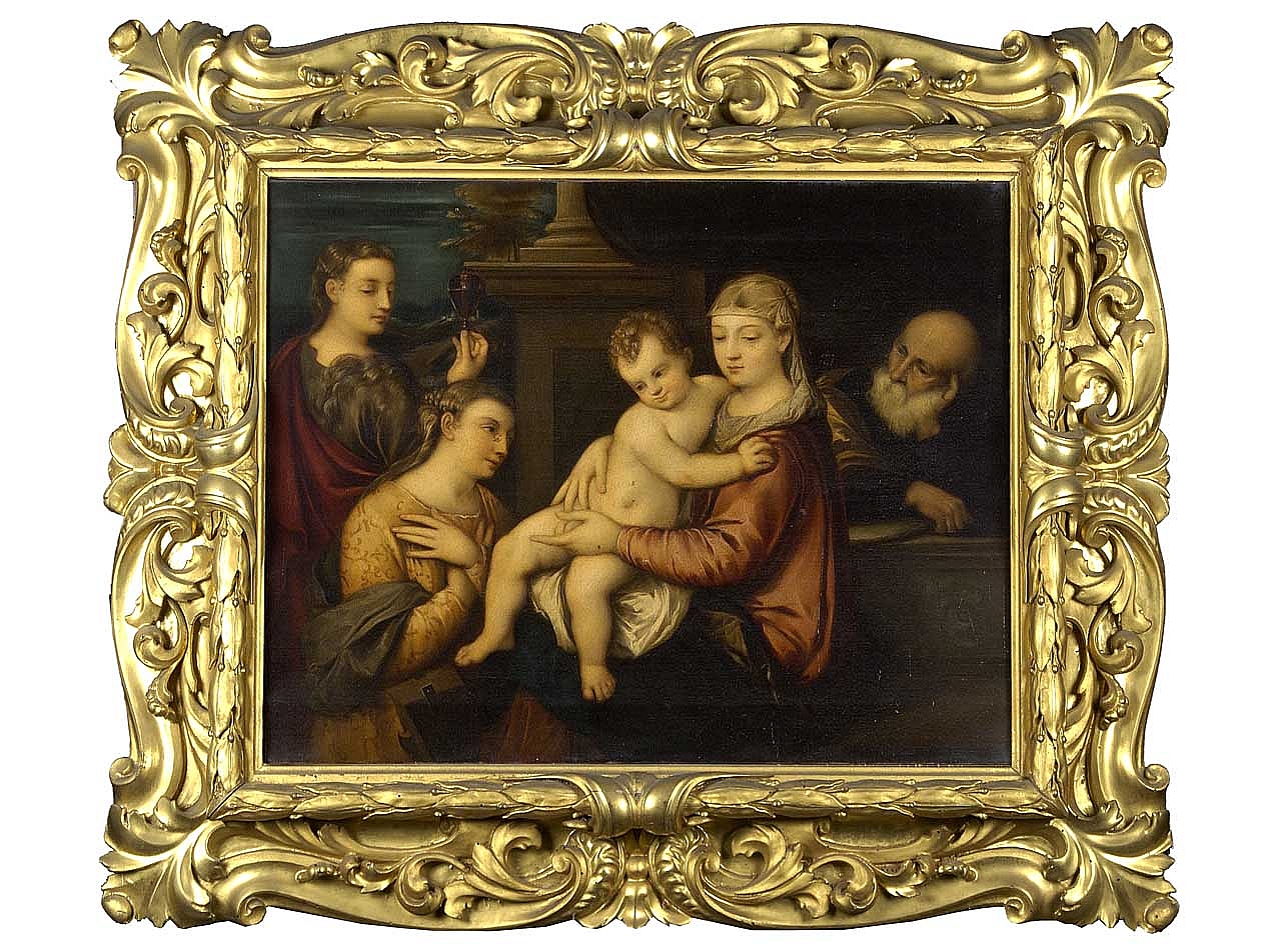 Sacra Famiglia con Santa Caterina d'Alessandria e Santa Maria Maddalena (dipinto) - ambito veneto (primo quarto sec. XVII)