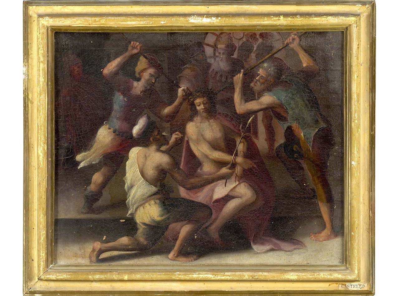 incoronazione di spine (dipinto) - ambito toscano (seconda metà sec. XVI)