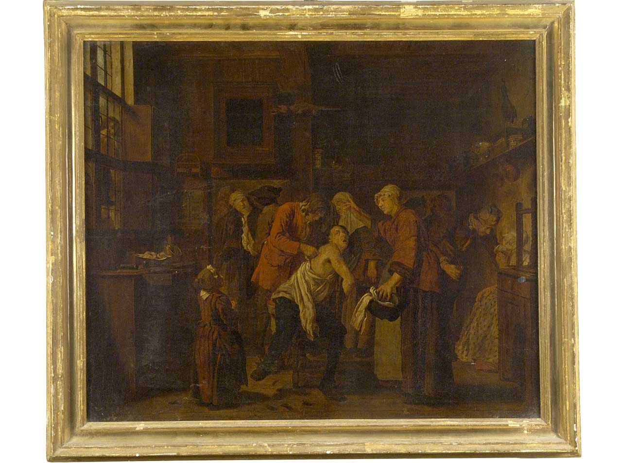 medico nel suo studio (dipinto) di Teniers David il Giovane (sec. XVII)
