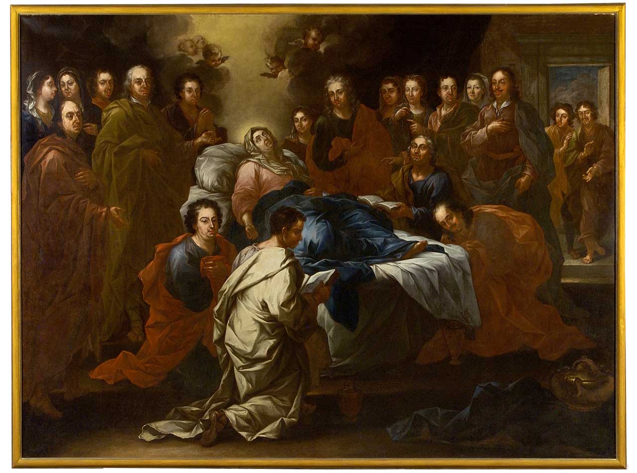transito della Madonna (dipinto) di Sacconi Carlo (sec. XVIII)