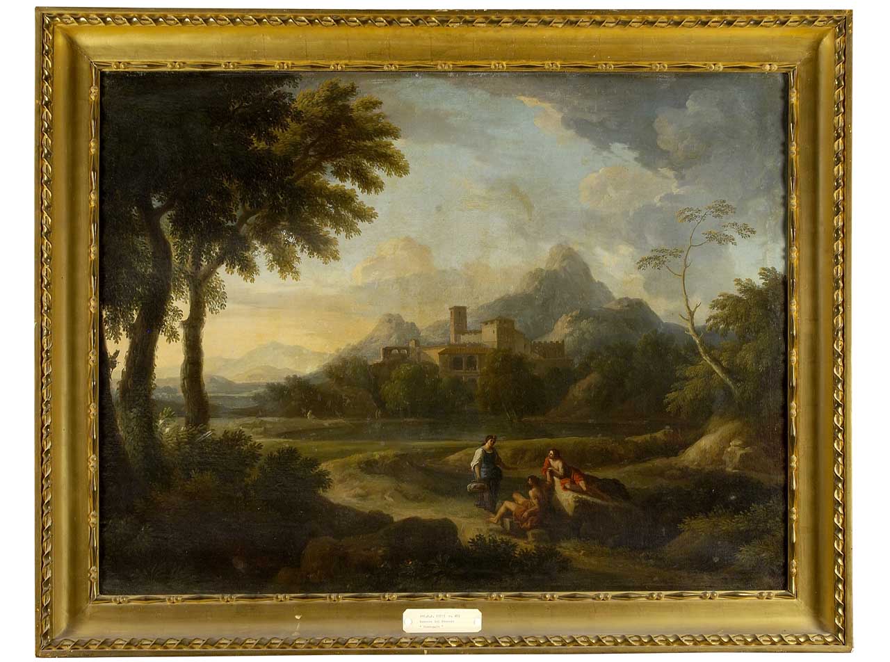 paesaggio (dipinto) di Bloemen Jan Francis van detto Orizzonte (attribuito) (prima metà sec. XVIII)