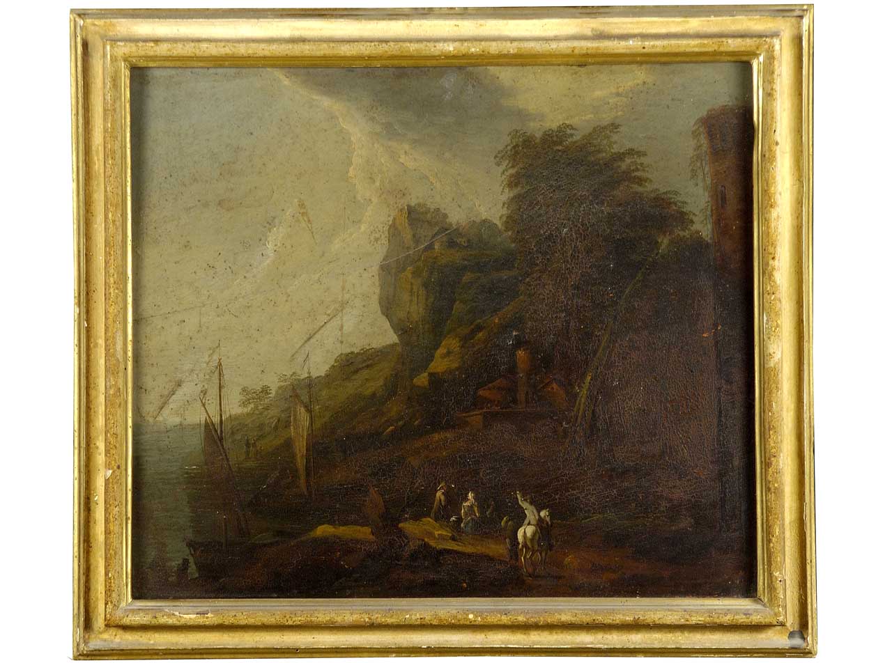 marina (dipinto) - ambito fiammingo (sec. XVIII)