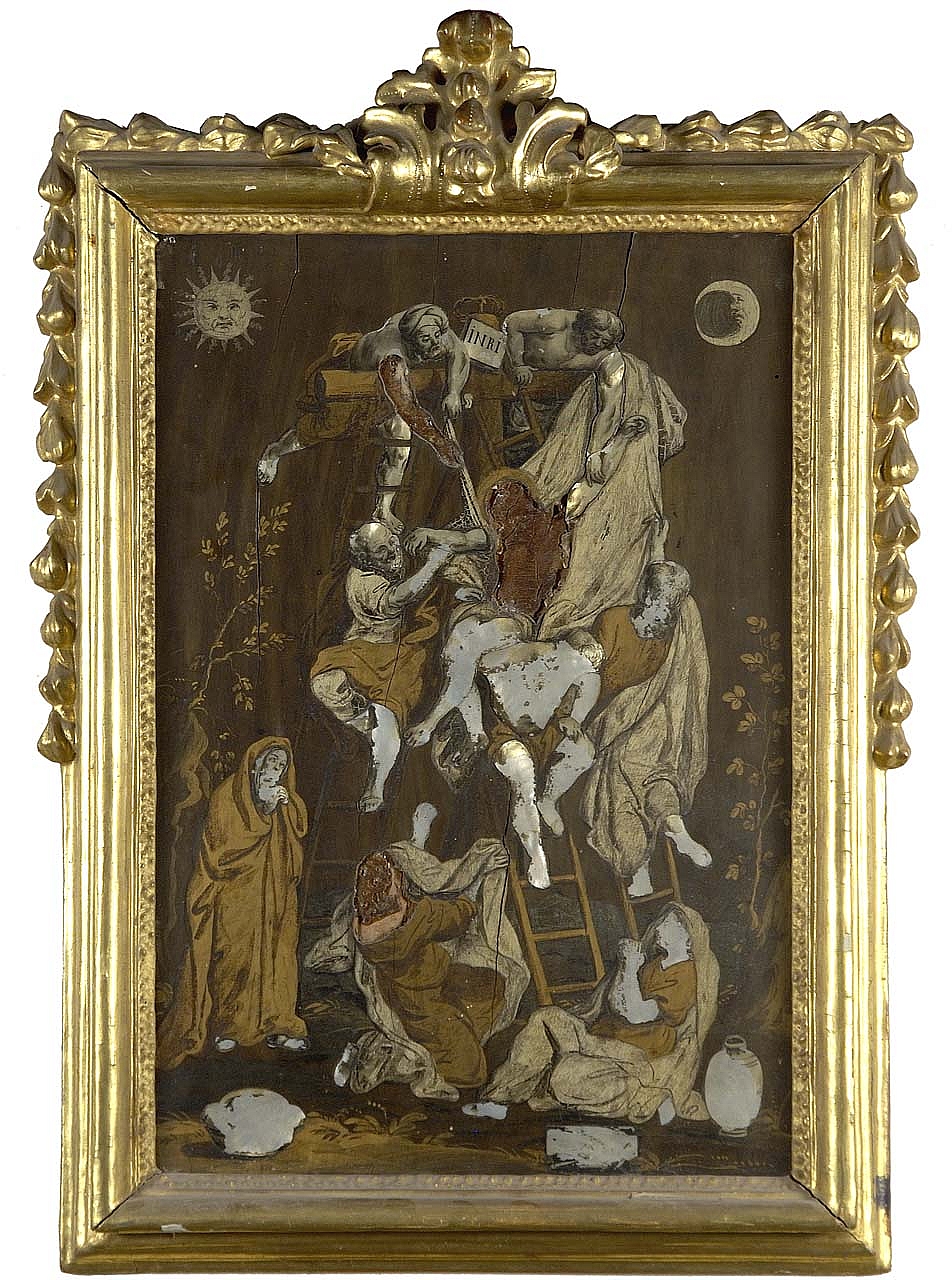 deposizione di Cristo dalla croce (decorazione a intarsio) - ambito fiorentino (?) (seconda metà sec. XVII)