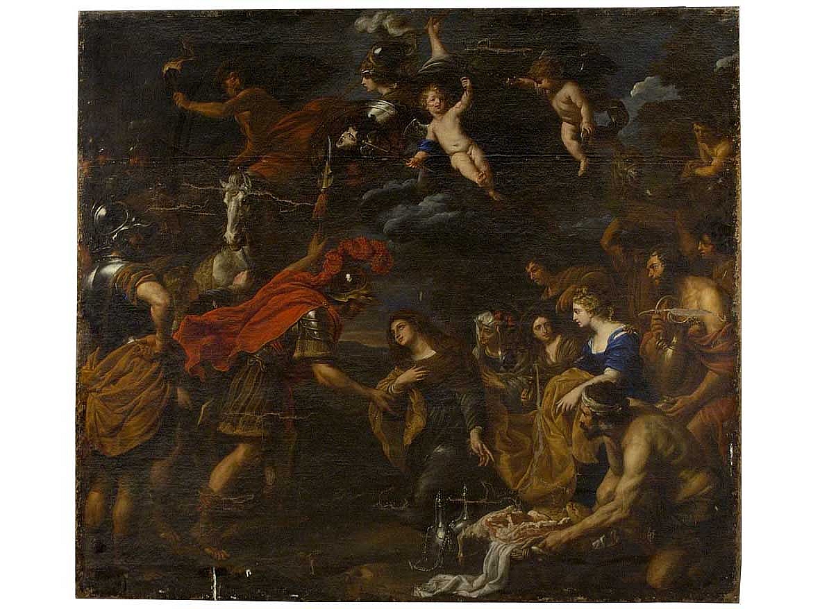 offerta di Abigail (dipinto) di Hoecke Jan van den (sec. XVII)