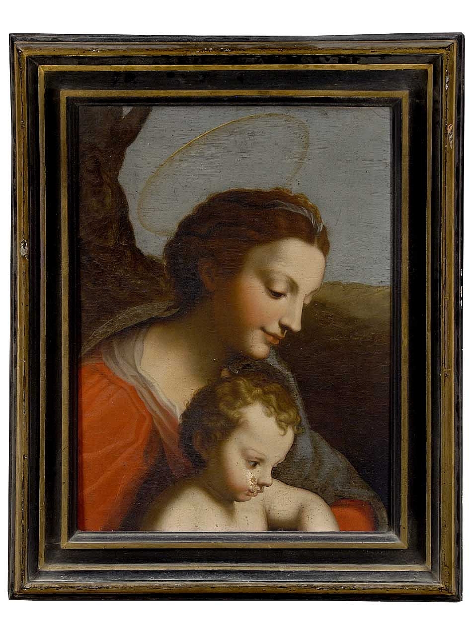 Madonna con Bambino (dipinto) - ambito emiliano (fine/ inizio secc. XVI/ XVII)