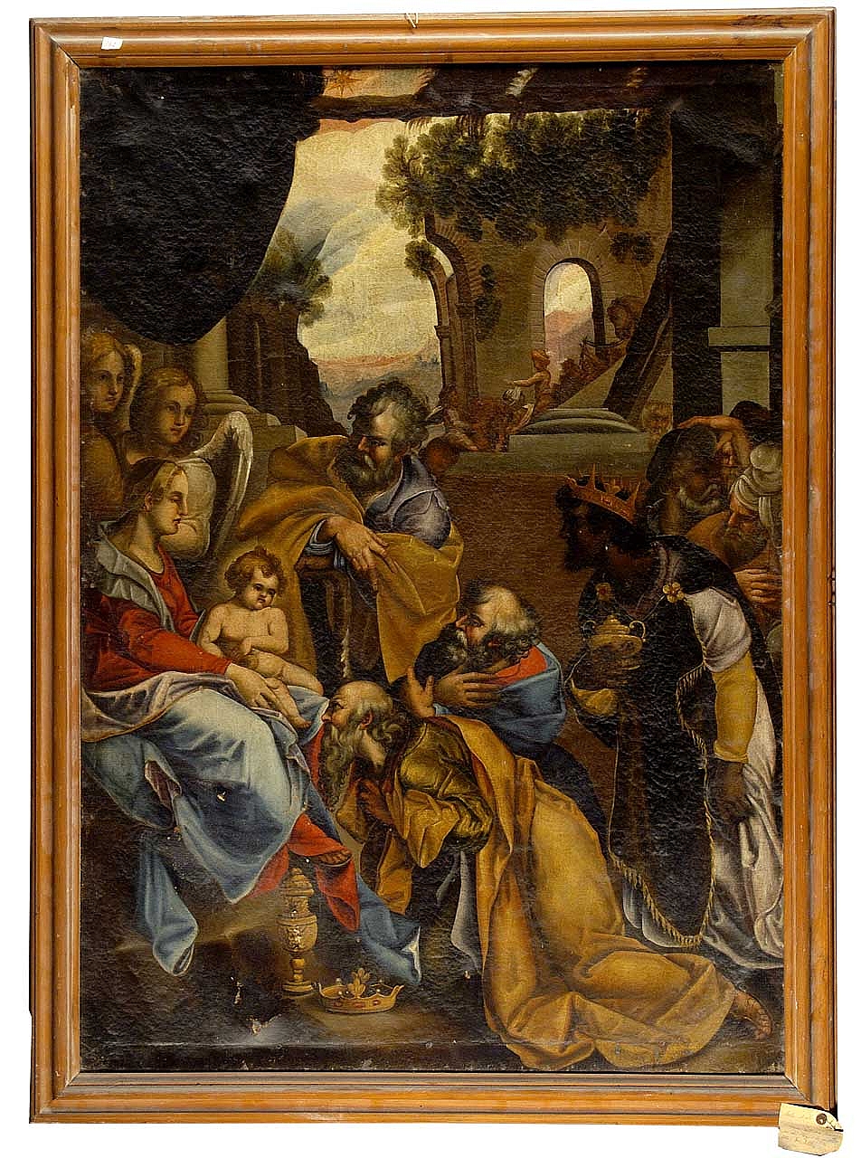 Adorazione dei Re Magi (dipinto) - ambito emiliano (seconda metà sec. XVI)