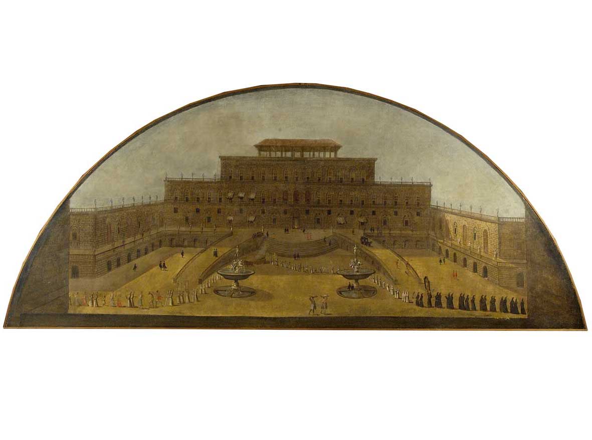 processione in Piazza Pitti (dipinto) - ambito fiorentino (sec. XVII)
