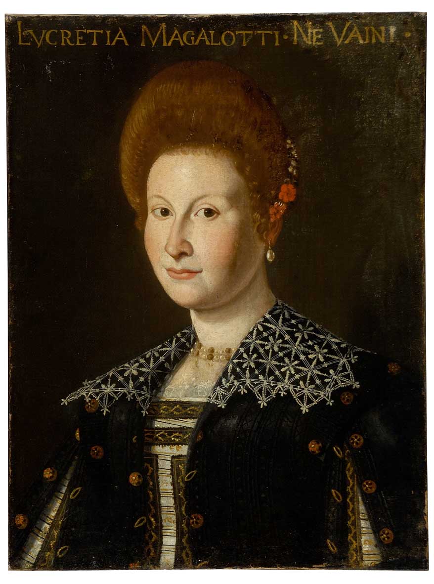ritratto di Lucrezia Magalotti nei Vaini (dipinto) - ambito fiorentino (fine sec. XVI)
