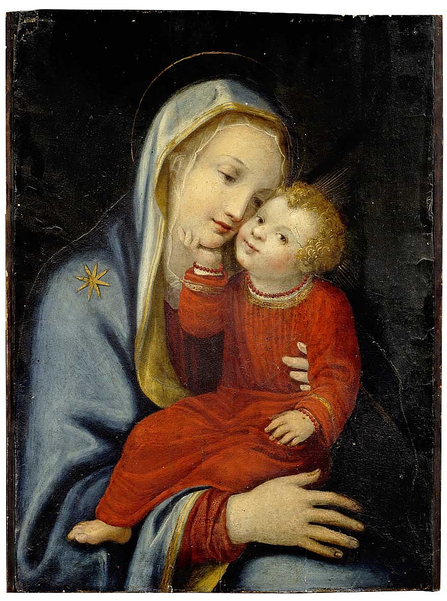 Madonna con Bambino (dipinto) - ambito Italia settentrionale (sec. XVI)