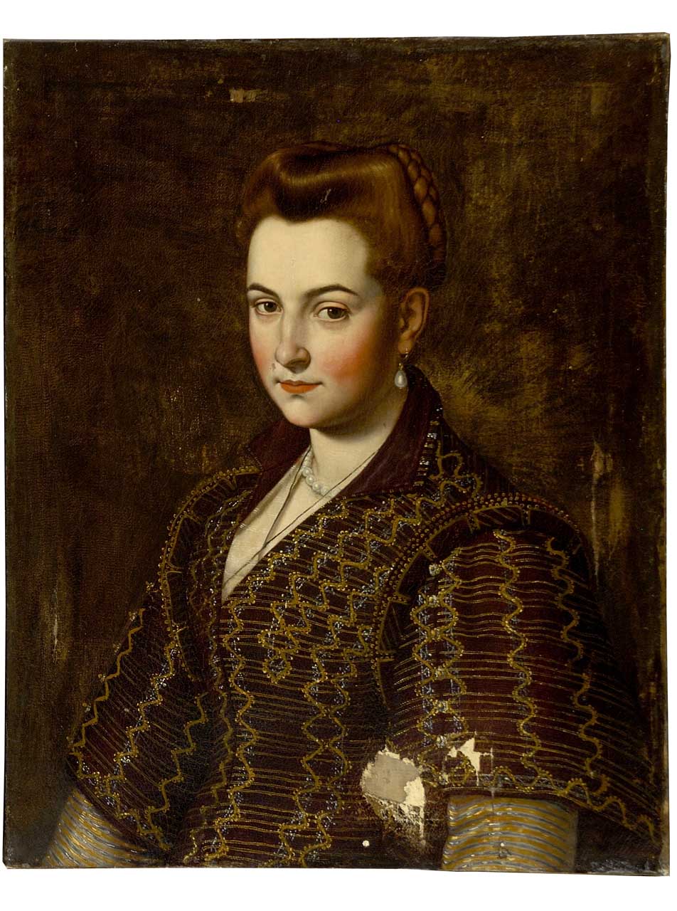 ritratto di donna (dipinto) - ambito fiorentino (sec. XVII)