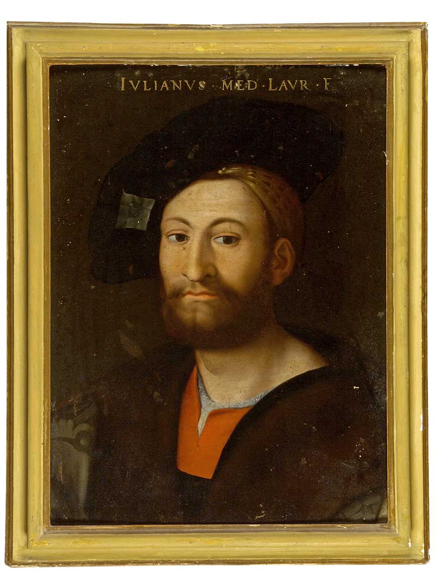 ritratto di Giuliano de' Medici duca di Nemours (dipinto) di Witte Pieter de detto Pietro Candido (attribuito) (ultimo quarto sec. XVI)