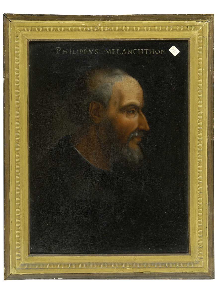 ritratto di Filippo Melantone (dipinto) - ambito fiorentino (seconda metà sec. XVI)