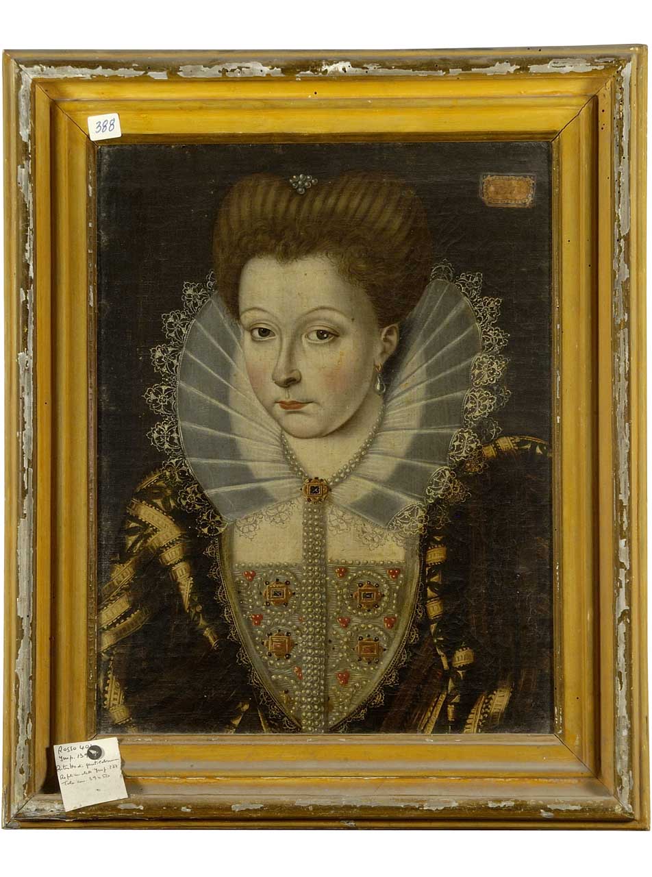 ritratto di donna (dipinto) - ambito fiorentino (fine sec. XVI)