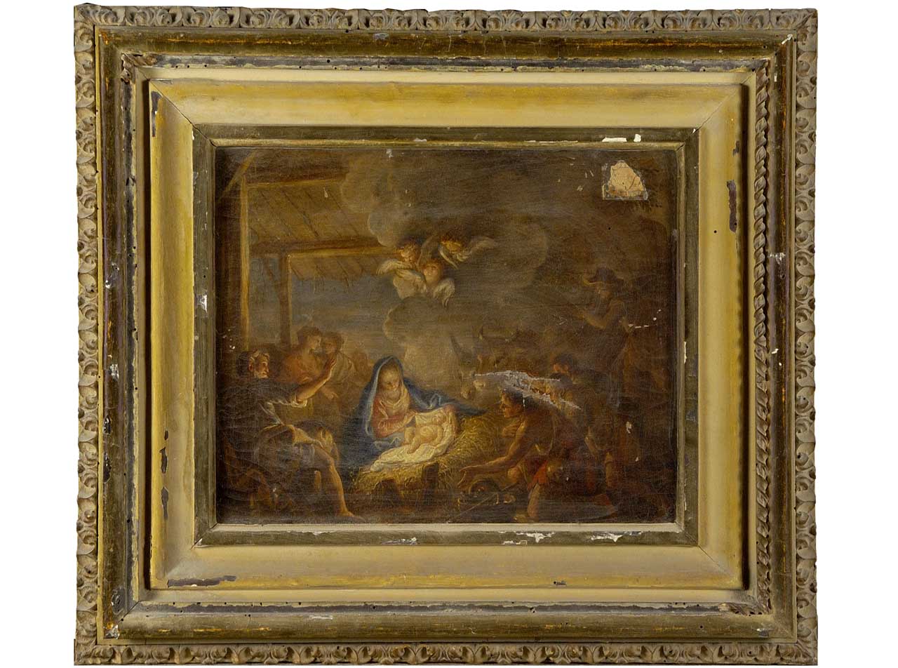 adorazione dei pastori (dipinto) di Cassana Niccolò (fine sec. XVII)