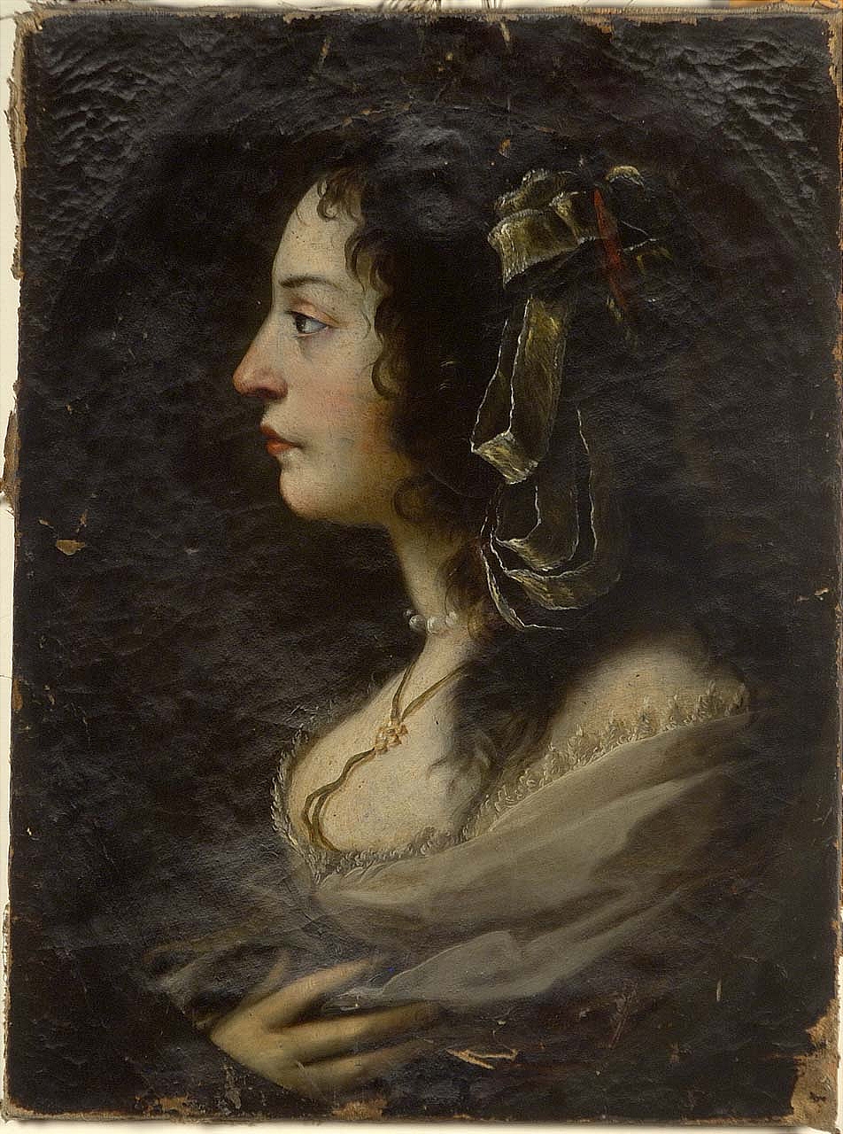 ritratto di giovane donna (dipinto) - ambito fiorentino (seconda metà sec. XVII)
