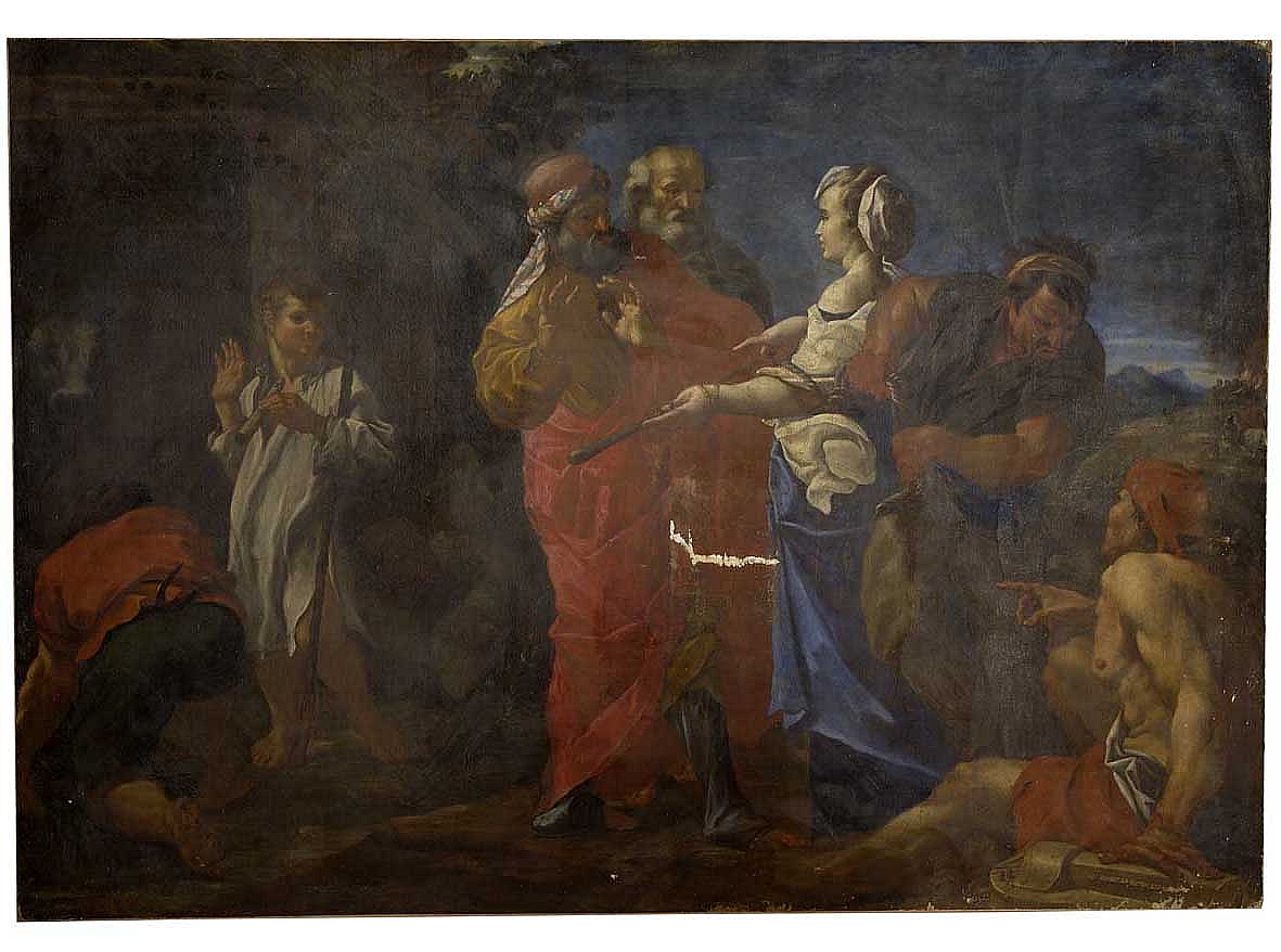 scena biblica (dipinto) - ambito fiorentino (sec. XVII)