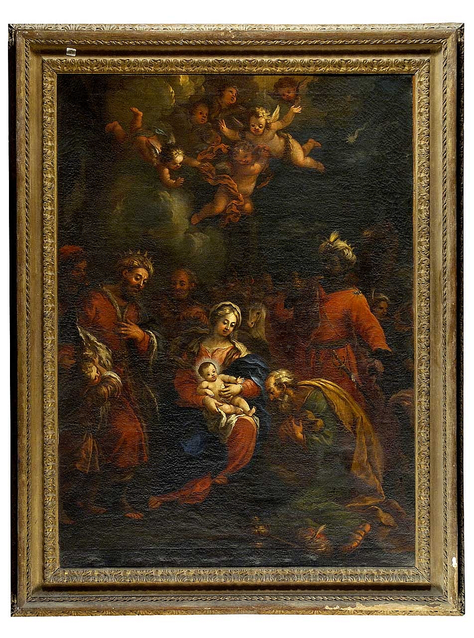 adorazione dei Re Magi (dipinto) - ambito fiorentino (ultimo quarto sec. XVII)