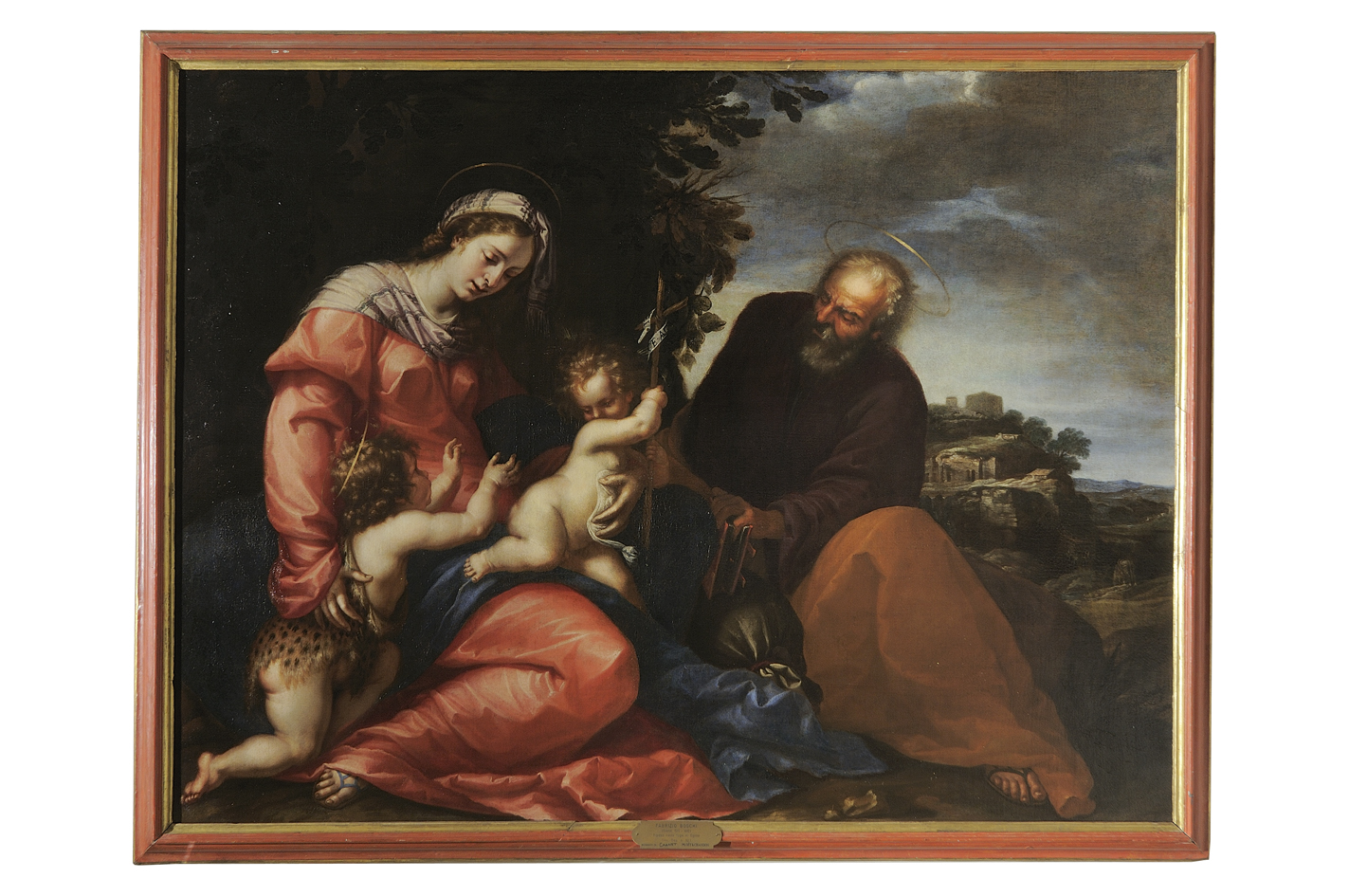 riposo nella fuga in Egitto (dipinto) di Boschi Fabrizio (secondo quarto sec. XVII)
