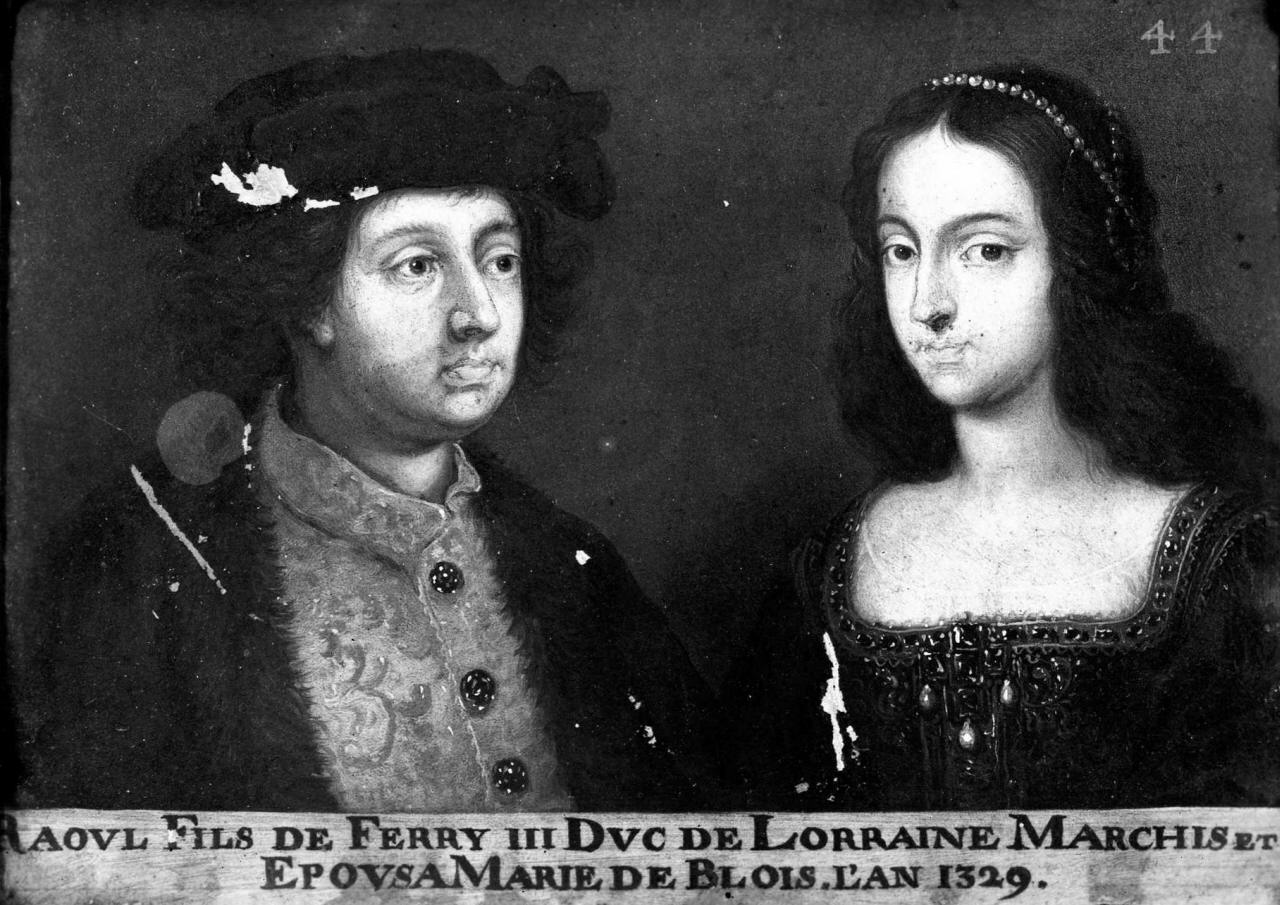 Raoul duca di Lorena e la sposa Maria di Blois (dipinto) - ambito francese (seconda metà sec. XVII)