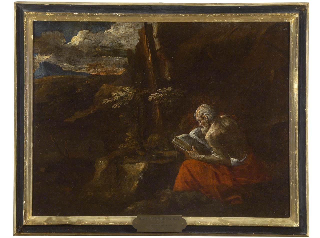 San Girolamo in meditazione (dipinto) di Mola Pier Francesco (sec. XVII)
