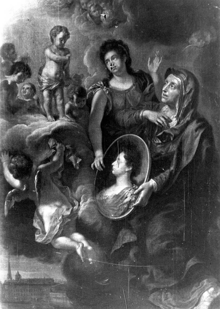 Sant'Anna presenta il ritratto di Anna Maria Luisa de' Medici a Gesù Bambino (dipinto) di Douven Jan Frans van (sec. XVIII)