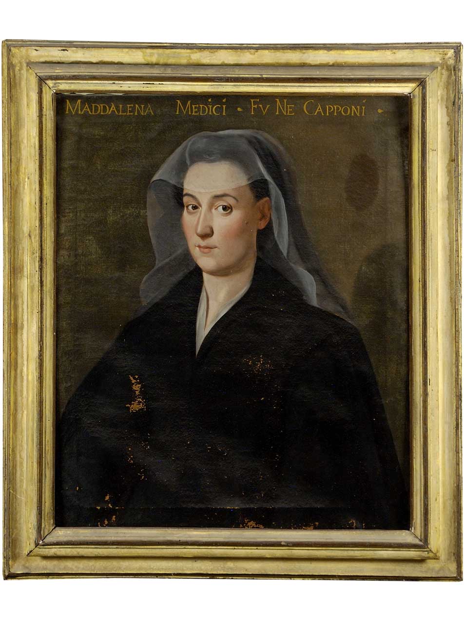 ritratto di Maddalena de' Medici nei Capponi (dipinto) - ambito fiorentino (fine sec. XVI)