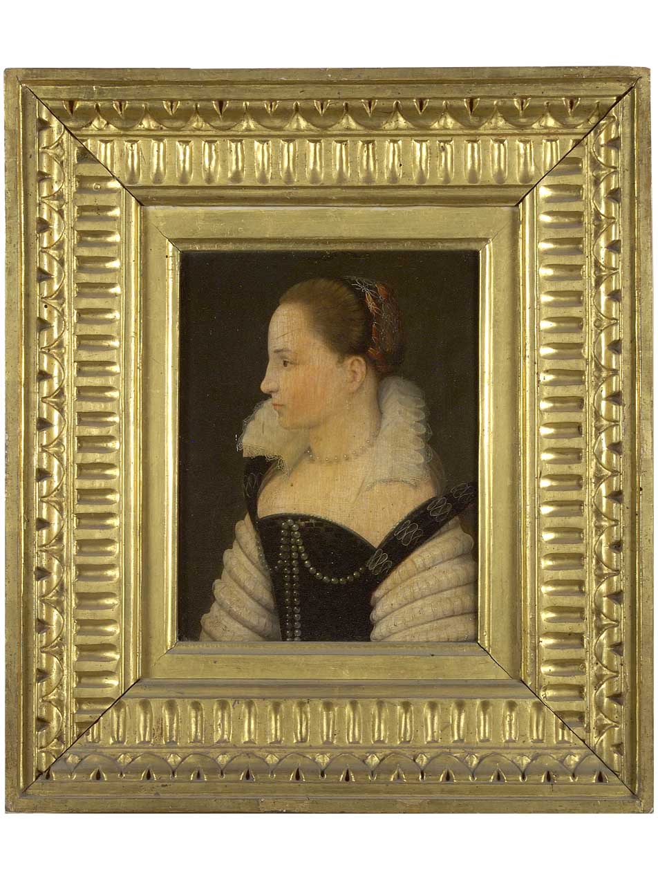 ritratto di donna (dipinto) - ambito francese (seconda metà sec. XVI)